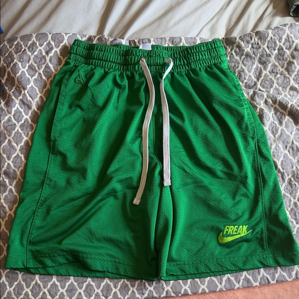 Nike Green Freak Logo Basketball Shorts